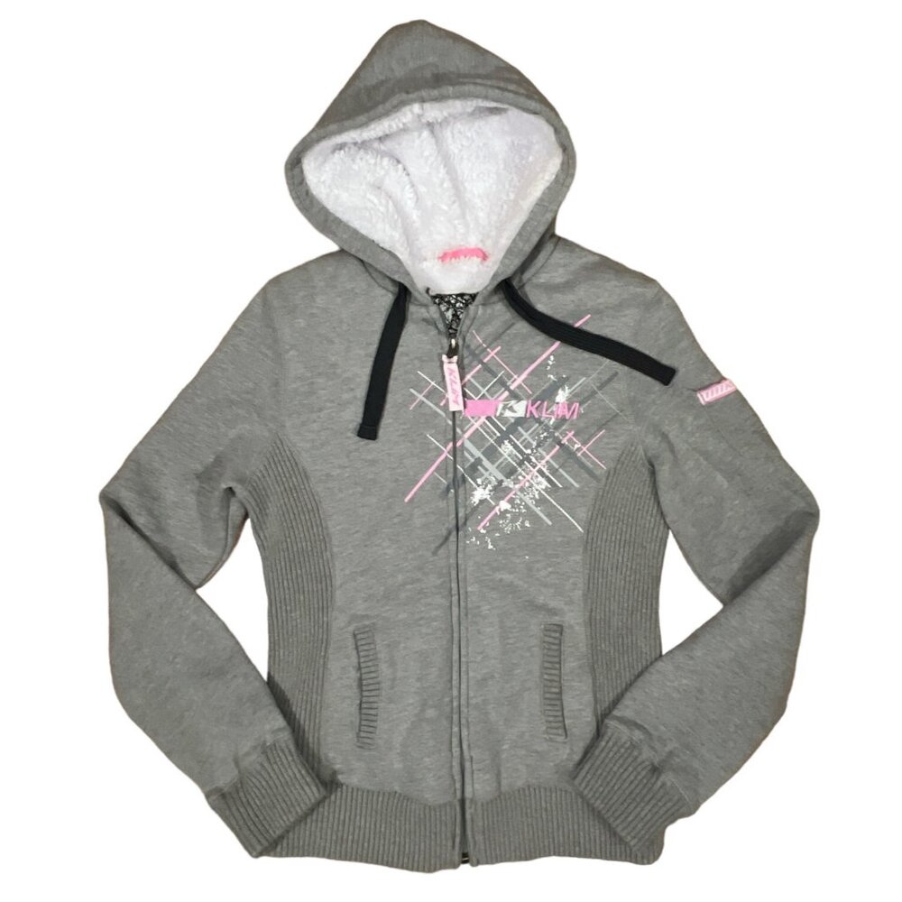 KLIM hoodie jacket womens SMALL sherpa lined‎ full zip